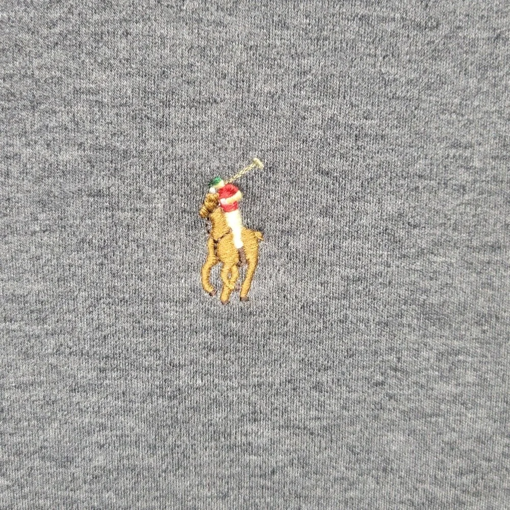 Polo Ralph Lauren Gray Classic Polo Shirt Long Sleeve Polo Horse Logo